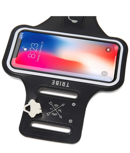 Tribe Black Fitness AB37 Premium Sports Armband For Running iPhone 8,7,6s, 6 - Picture 1 of 5