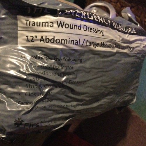 Bandage , Military Surplus, 12 Inch Emergency Bandage, Trauma Wound , Abdominal - Picture 2 of 7