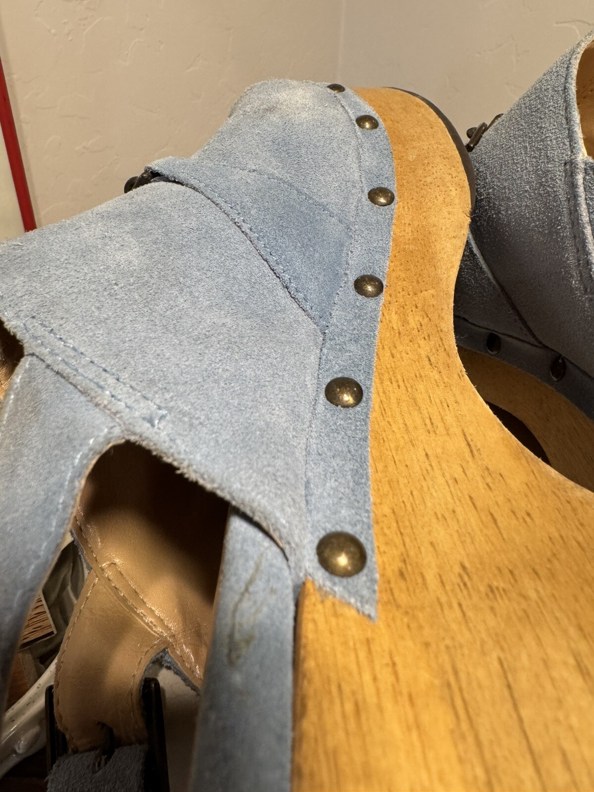 Silent D  Woman's Baby Blue Clogs with Bronze Cha… - image 9