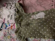 Newborn Baby Girl Clothing Bundle. Gently used 1 onesie 1 bodysuit and 5sleepers