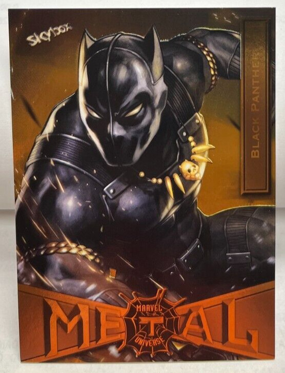 Black Panther 2021 Marvel Metal Universe Spider-Man Light FX Gold SP #11
