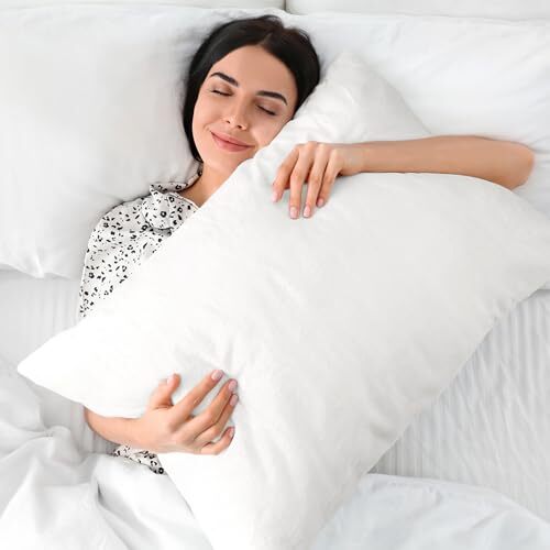 Pillow Cover with Zipper Closure, Super Soft and Cozy Fuzzy Body Bright White - Bild 5 von 7