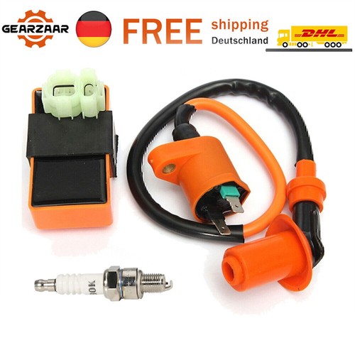 Racing CDI offen Zündspule Zündkerze für 4-Takt China Roller 50 4T GY6 139QMB . - Bild 9 von 15