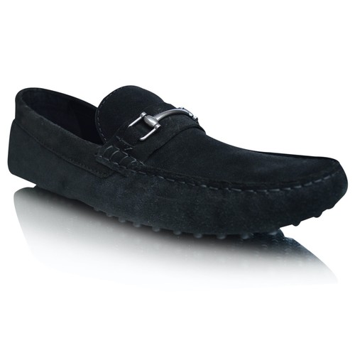 Mens Driving Shoes Genuine Leather Slip On Loafers Moccasins Casual Shoes Size - Picture 4 of 20