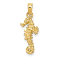 10k Yellow Gold Seahorse Pendant Perfect Gift for Her