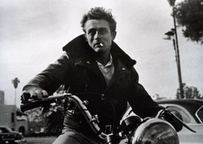 JAMES DEAN ICONIC ACTOR on a Motorcycle Picture PHOTO Poster Print 8.5"x11"