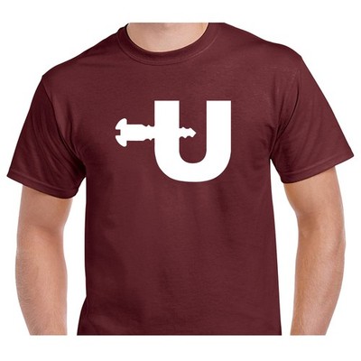 Screw You T-Shirt Funny Rebus Puzzle Graphic Maroon Novelty Humor Joke SM-5XL