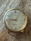 Vintage Timex Electric Mens Watch Gold Tone Champagne Dial For Parts Repair