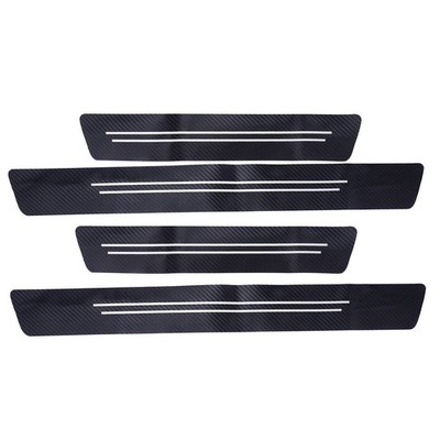 4x Door Plate Sill Scuff Cover Anti-Scratch Protector Edge Guard Strip