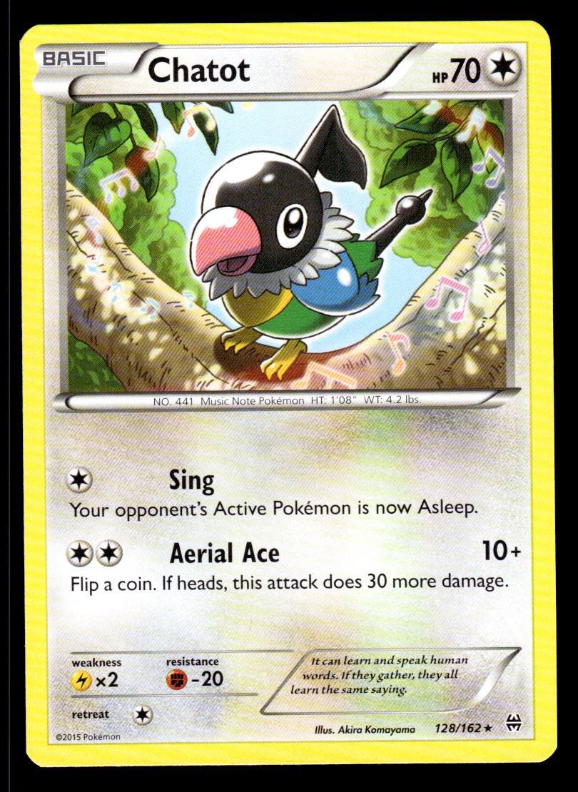 Chatot 128/162 XY - BREAKthrough Rare NM