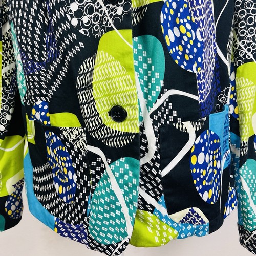 Peter Nygard Jacket/Blazer Art To Wear Multicolored Button Up Bold Print Size 14 - Picture 2 of 13