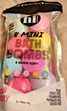Hi Peach Layne 8 Mini Bath Bombs Vegan Cruelty-Free Multicolor Assorted Scents