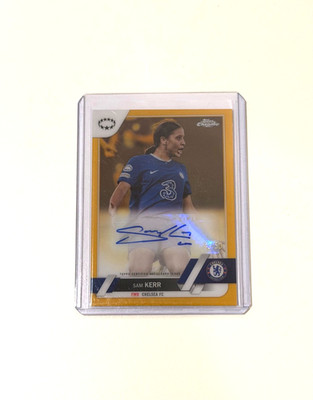 Sam Kerr AUTO Gold /50,  2022-23 Topps Chrome UEFA Women s CL