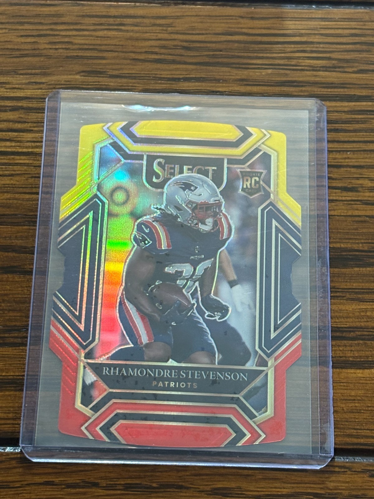 Rhamondre Stevenson 2021 Select Red Yellow Die Cut Rookie Rc #275 Patriots