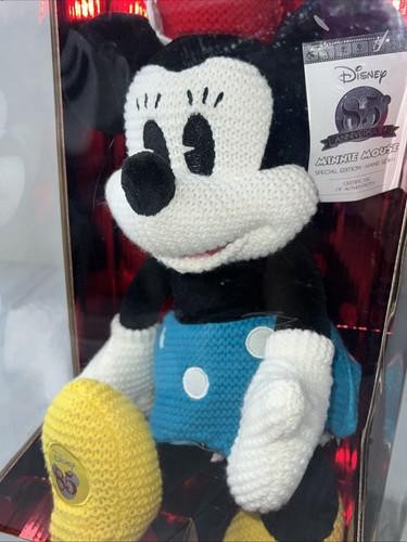 Disney 2013 85 aniversario Minnie Mouse cosido a mano edición especial peluche nuevo en caja defectos - Imagen 12 de 15