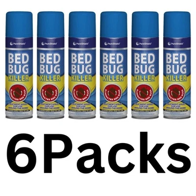PESTSHIELD 6X Bed Bug Killer Spray Insect Carpet Mattress Treatment Eliminate Bugs 200ml