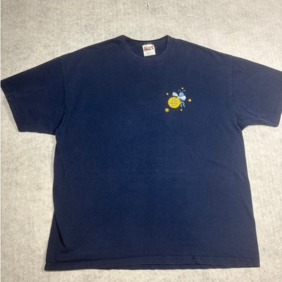Vintage 90 s Blockbuster Rental Summer Graphic Firefly T-Shirt Blue XL #0608