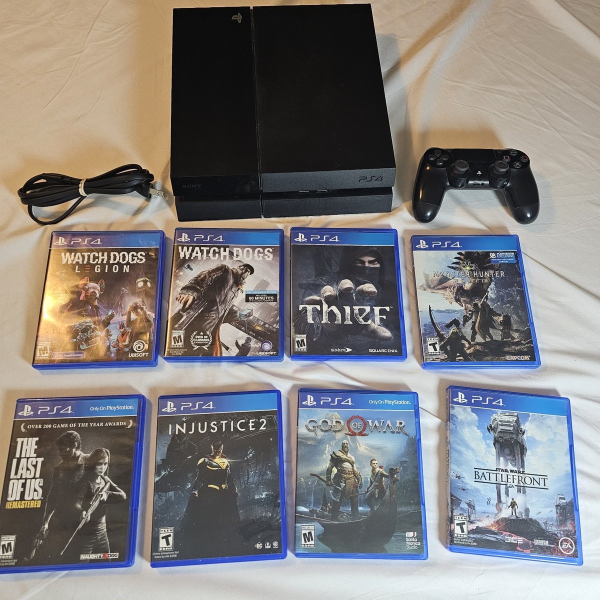 Sony PlayStation 4 PS4 (CUH-1001A)Bundle: Console + Controller + 8 