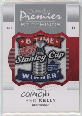 2007-08 O-Pee-Chee Premier Stitchings 104/199 Red Kelly #PS-RK HOF 4f5