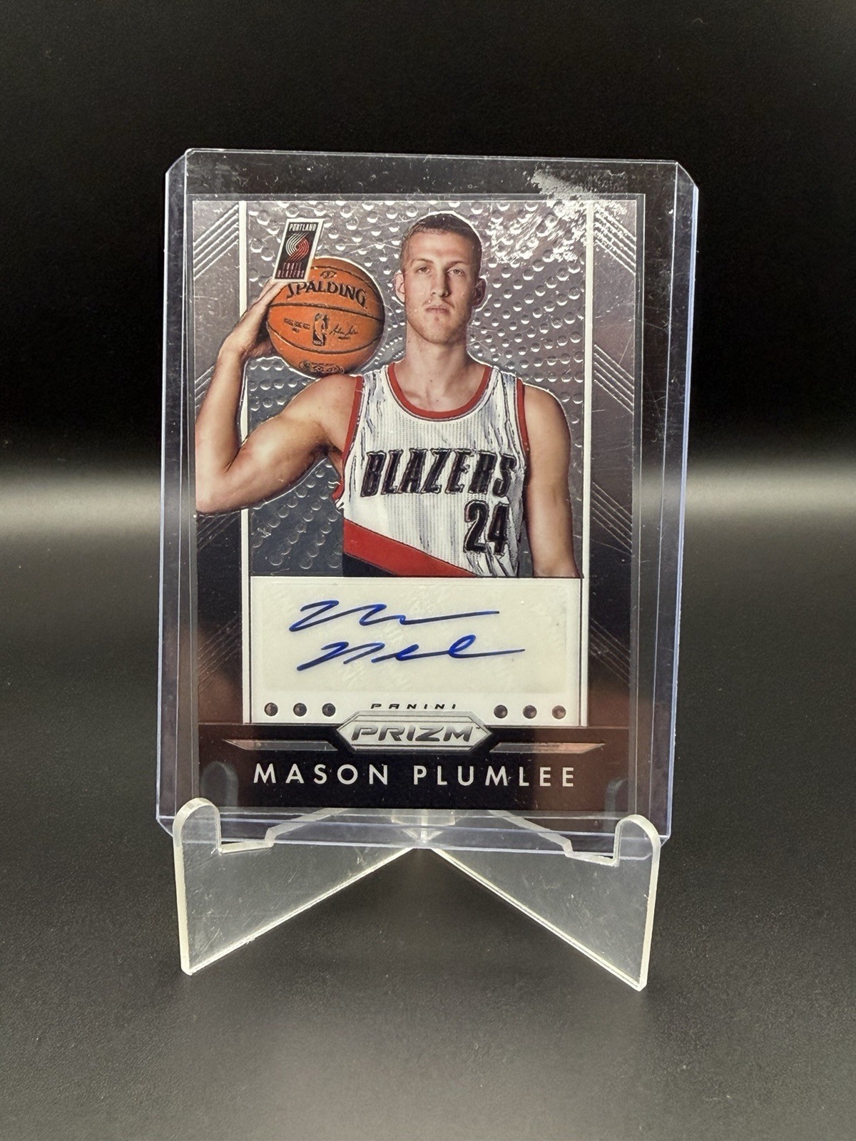 2015-16 Panini Prizm - Autographs Mason Plumlee #P-MPL (AU) Blazers Spurs