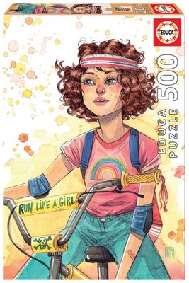 NEW Educa Jigsaw Puzzle 500 Pieces 10+ Ages Run Like a Girl