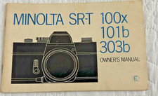 1976 Minolta SRT 100x, 101b, 303b Camera Instruction Owner Manual 48 Pg Booklet