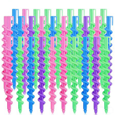 26Pcs Spiral Hair Perm Rod Plastic Long Barber Hairdressing Styling Curling Perm