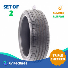 Set Of 2 Used 20540r18 Pirelli P Zero Pz4 Run Flat 86w - 7.532 Set Of 2 Used 20540r18 Pirelli P Zero Pz4 Run Flat 86w - 7.532