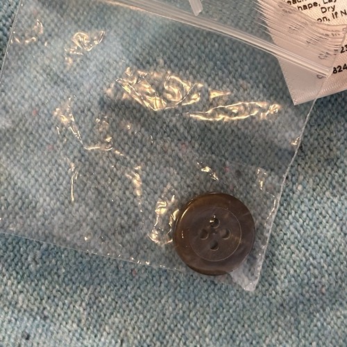 Talbots Tweed Button Sleeve Sweater Dress Blue XL Shift Pullover 3/4 Sleeve NWT - Picture 11 of 13