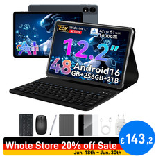TABWEE T60 Tablet 12.2 Zoll 2.5K Android 16 4...