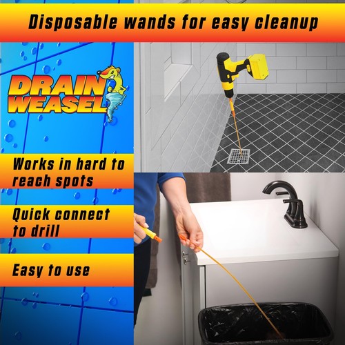 Drain Weasel MAX Power Sink Snake Hair Clog Remover Tool, Sink, Pipe, Bathroo... - Picture 5 of 7