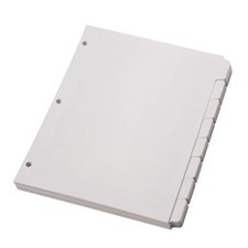 Oxford Binder Dividers for 3 Ring Binders, 10 Pack, 8-Tab 8 Tab, White
