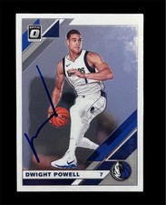 Dwight Powell Signed Card Panini Optic In Person Autographed Mavs