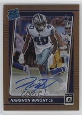 2021 Panini Donruss Optic Rated Rookie Bronze Prizm Nahshon Wright Auto 10p3
