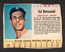 1963 Jello Ed Bressoud (SP) #78 Boston Red Sox P