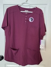 Scrubstar Premium Scrubwear Supreme Stretch Scrubtop. XL. Heather Wine. NWT.