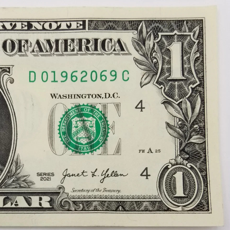 Birthday Note June 9, 1962 September 6, 1962 Serial Number US Dollar Bill 2017 D - Image 3 of 4