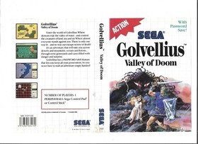 Sega Master System GOLVELLIUS: VALLEY OF DOOM  w/Cartridge & Box (CB)