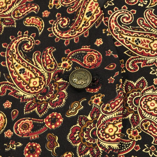 VINTAGE Brooks Brothers Vest Mens Medium Silk Gold Red Paisley 80s Waistcoat USA - Picture 4 of 11