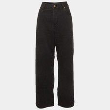 Jacquemus Black Denim Wide Leg deNimes Jeans L Waist 33