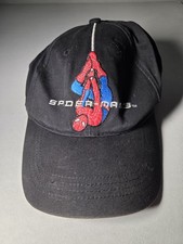 Vintage Marvel Promotional Movie Spiderman 3 Black Baseball Hat Headmaster 2006