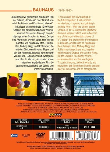 Bauhaus - Art Documentary (DVD) Frank Whitford Charles Jencks George Adams - Photo 3/3
