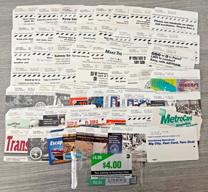 57 NYC METROCARDS- ALL DIFFERENT(EXPIRED) -INCLUDES $4 WRAPPER-COLLECTION MC6-16
