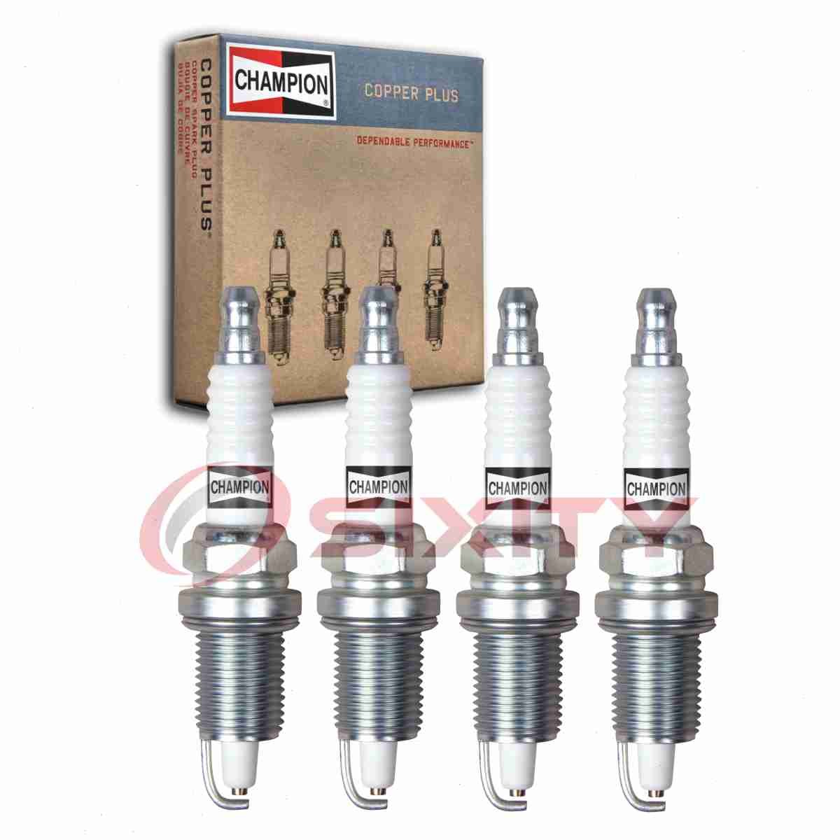 4 pc Champion Copper Plus Spark Plugs for 1987-1998 Jeep Wrangler 2.5L L4 dl
