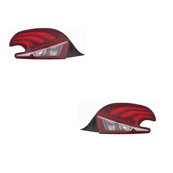 LED RüCkleuchten Heckleuchten Set Links Rechts Passend FüR Peugeot 208 Rot-image