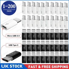 Micro USB Female to Type C Male Adapter Converter Micro-B to USB-C Connector LOT