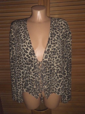 Jäckchen..Shein..Gr.M/L/XL..Mehrfarbig..Leopard..Bändchen..Langarm