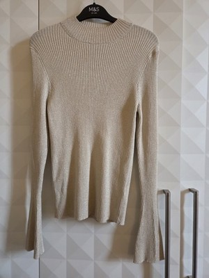 AUTOGRAMM GERIPPTER PULLOVER MIT METALLFADEN. GR 16. Neu mit Etikett