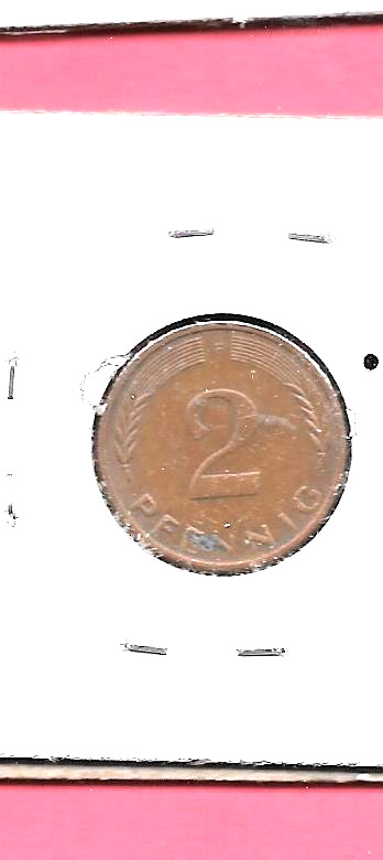 GERMANY GERMAN KM107 1975 F  XF-SUPER FINE-NICE OLD CIRCULATED 5 PFENNIG COIN