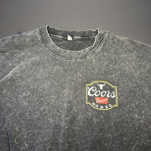 COORS BANQUET Rodeo Herren Tshirt Bierbrauen Beige Acid Wash Baumwolle Größe XXl - Bild 2 von 8